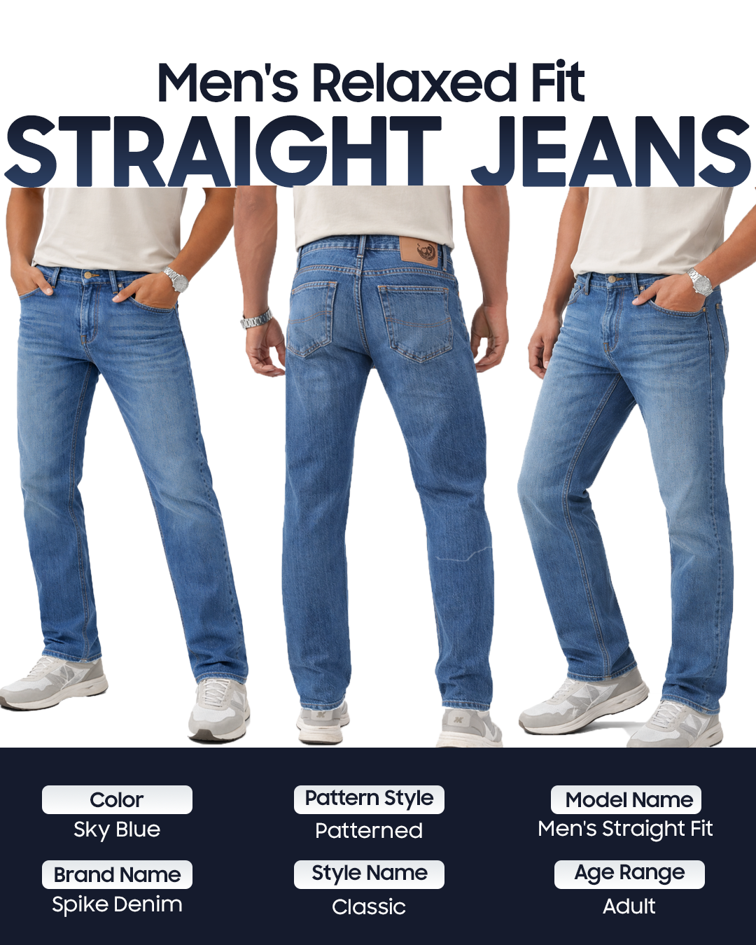 Classic Blue - Straight Fit Jeans
