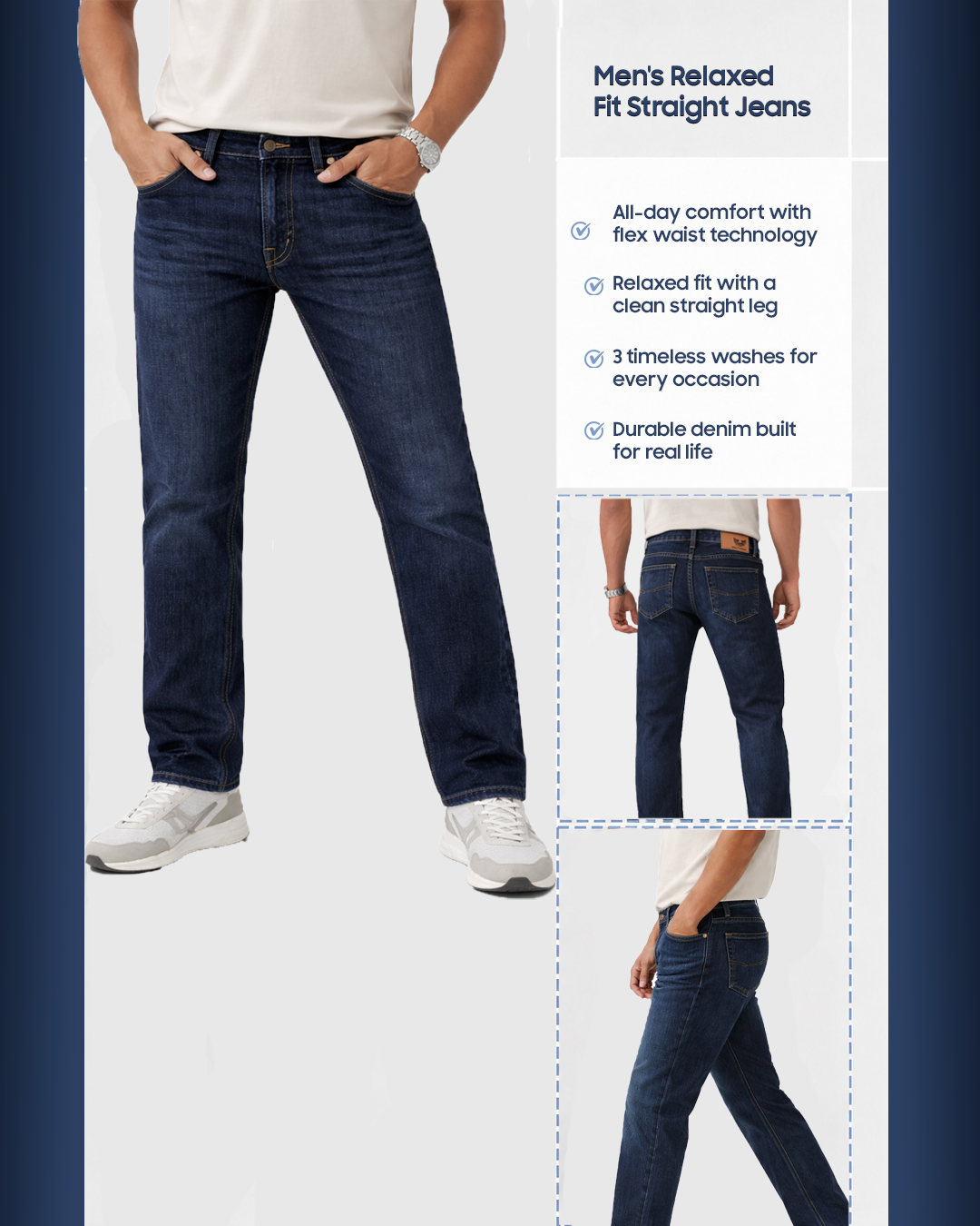 Classic Indigo - Straight Fit Jeans