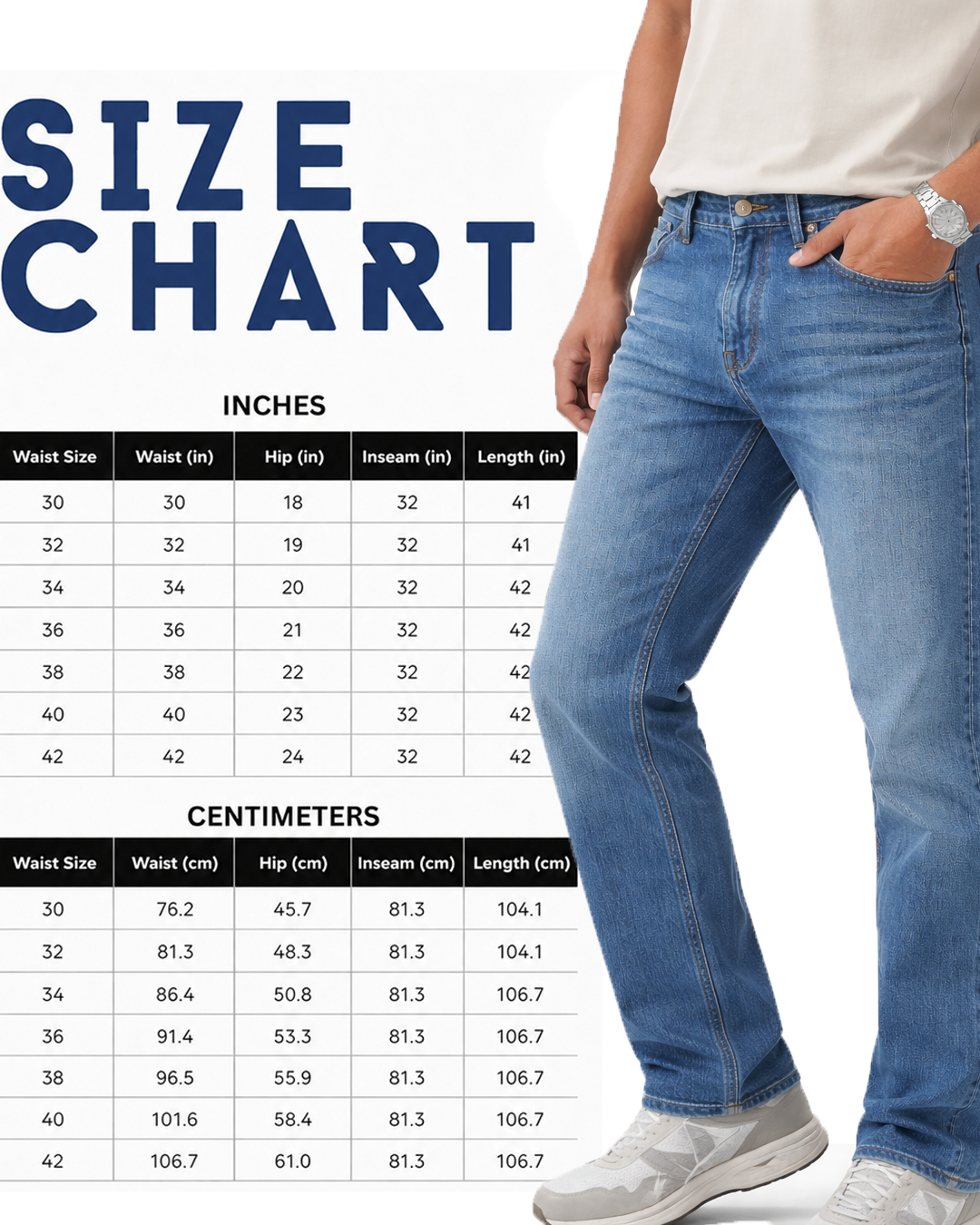 Classic Blue - Straight Fit Jeans