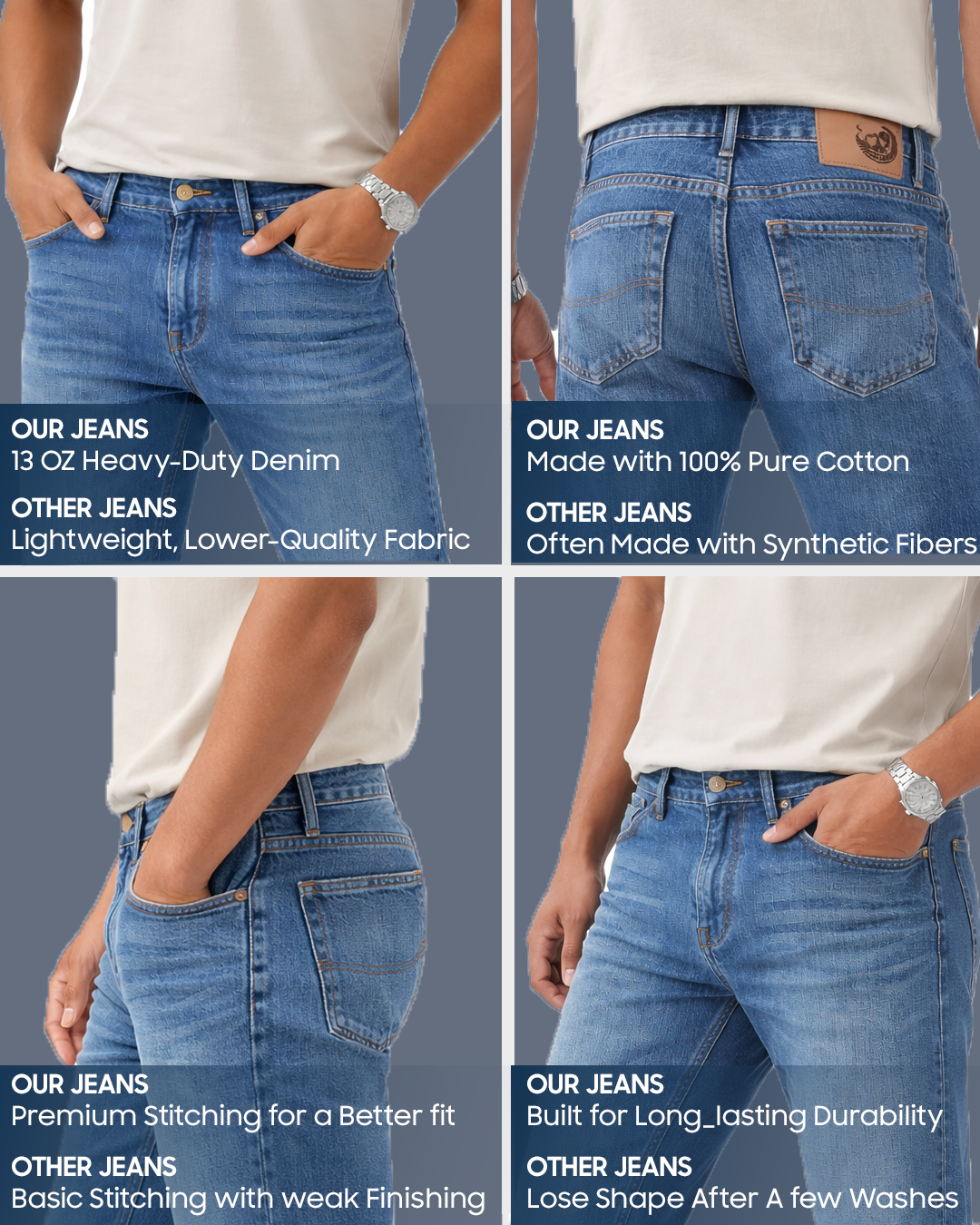 Classic Blue - Straight Fit Jeans