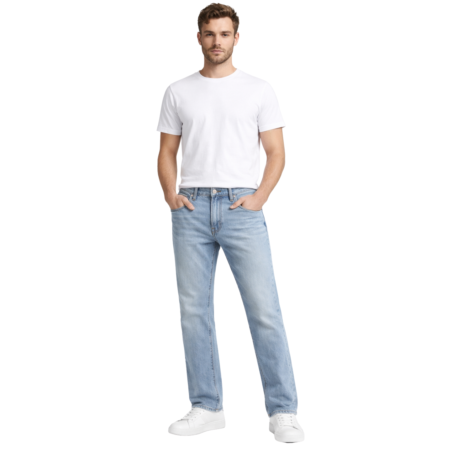 Sky Blue - Straight Fit Jeans