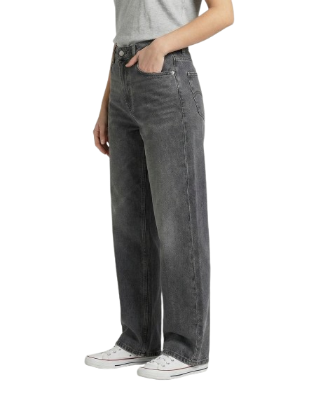 Charcoal - Wide Leg Jeans