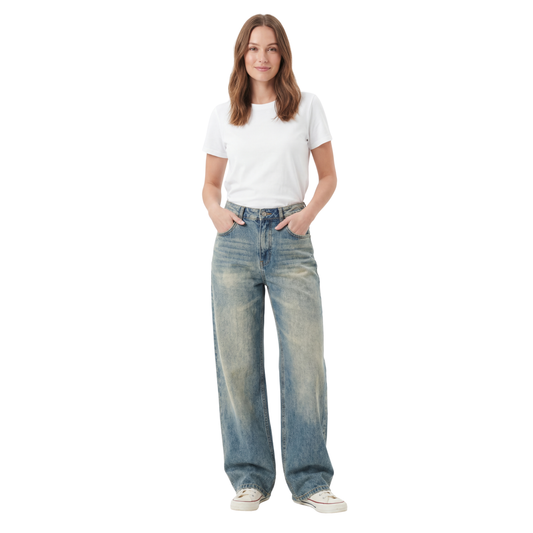 Vintage Acid Wash - Wide Leg Jeans