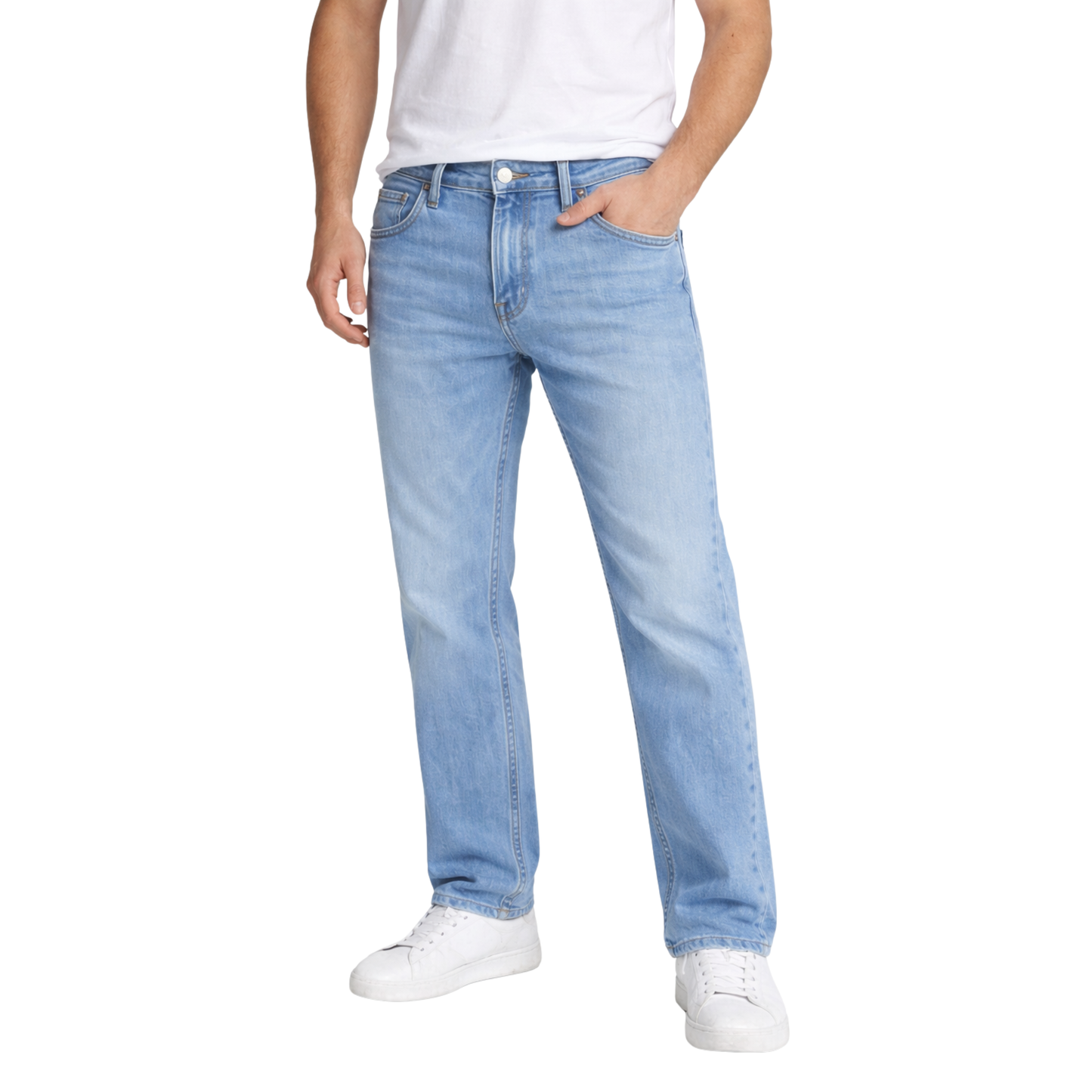 Sky Blue - Straight Fit Jeans