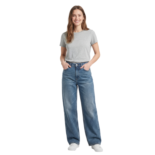 Deep Ocean Blue - Wide Leg Jeans