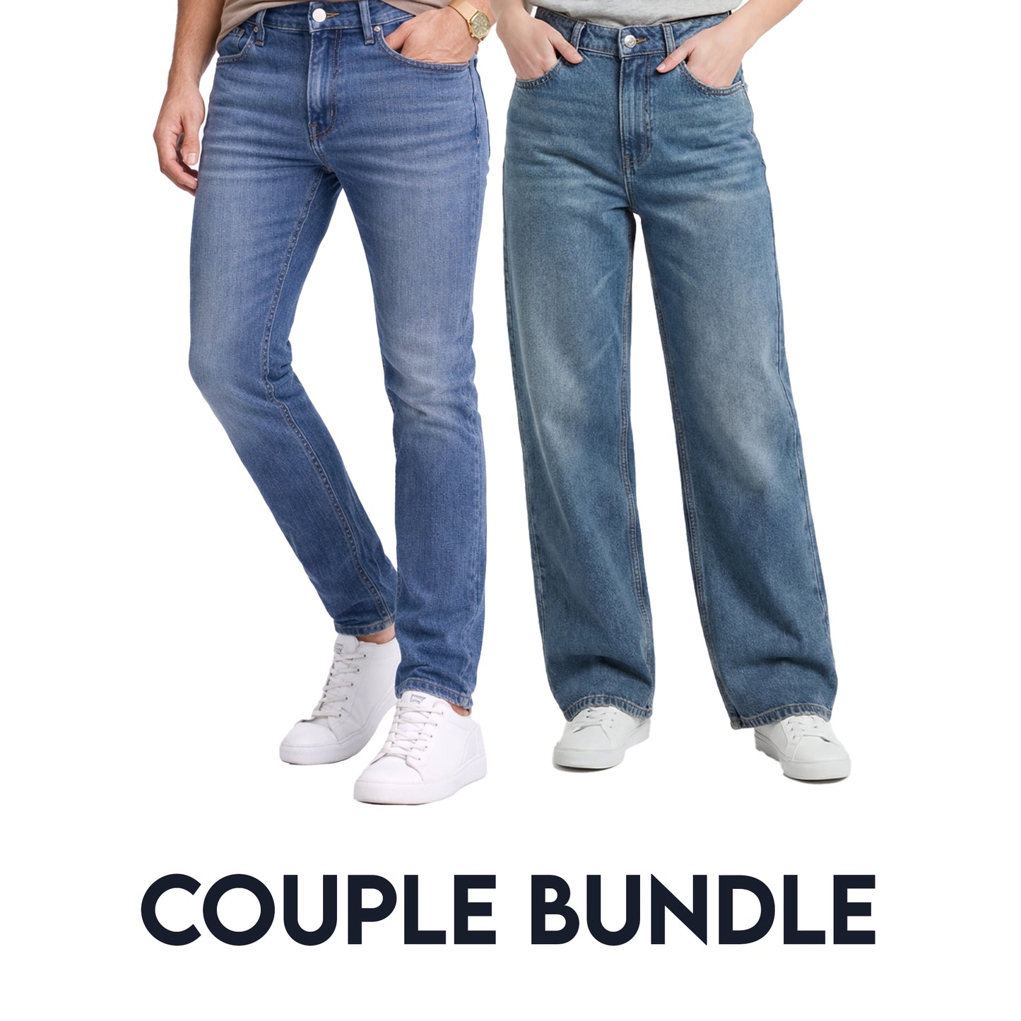 Couple Bundle Jeans - (Pack of 2)
