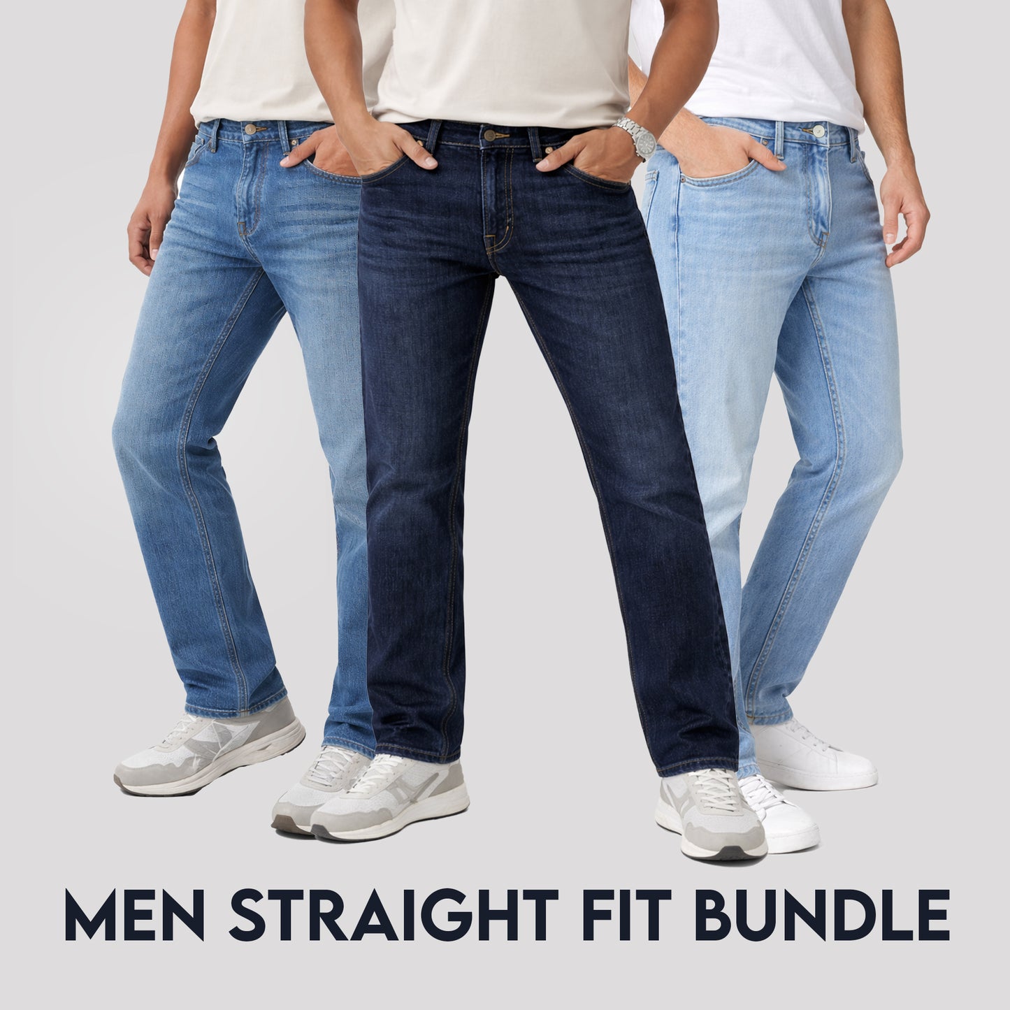 Men's Straight Jeans Bundle - (Pack of 2)