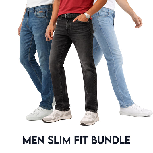 Men's Slim Jeans Bundle - (Pack of 2)