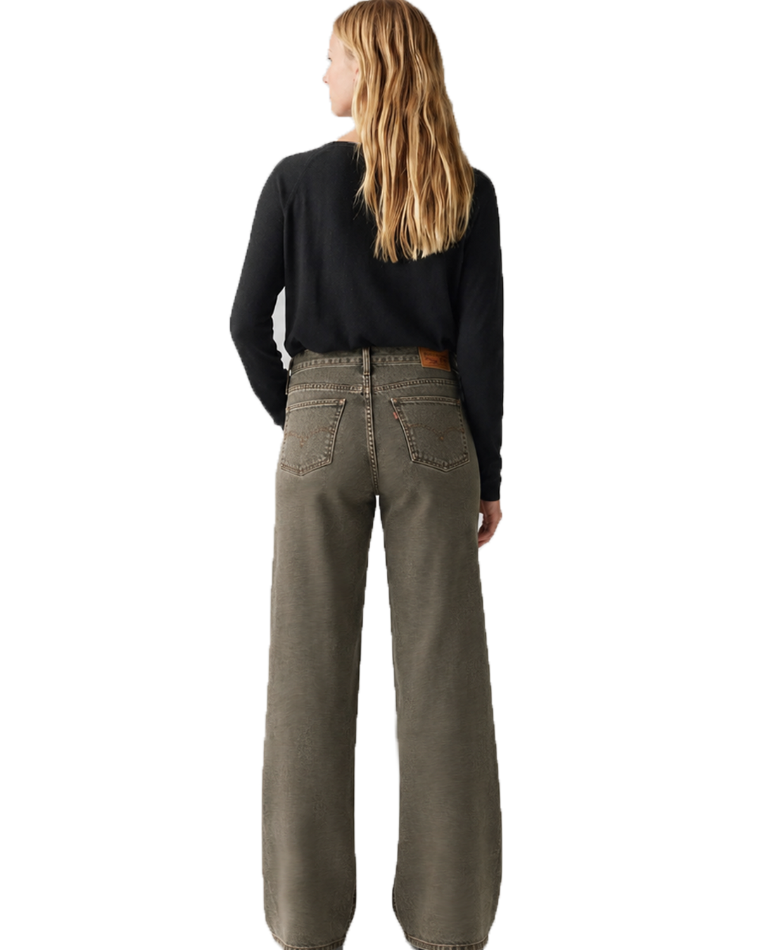 Charcoal - Wide Leg Jeans