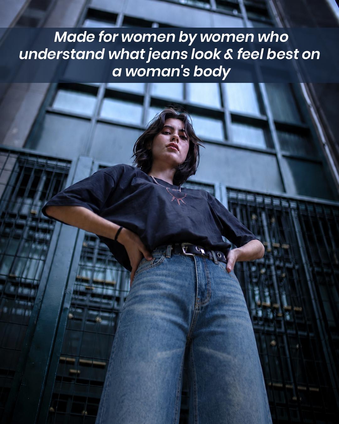 Deep Ocean Blue - Wide Leg Jeans