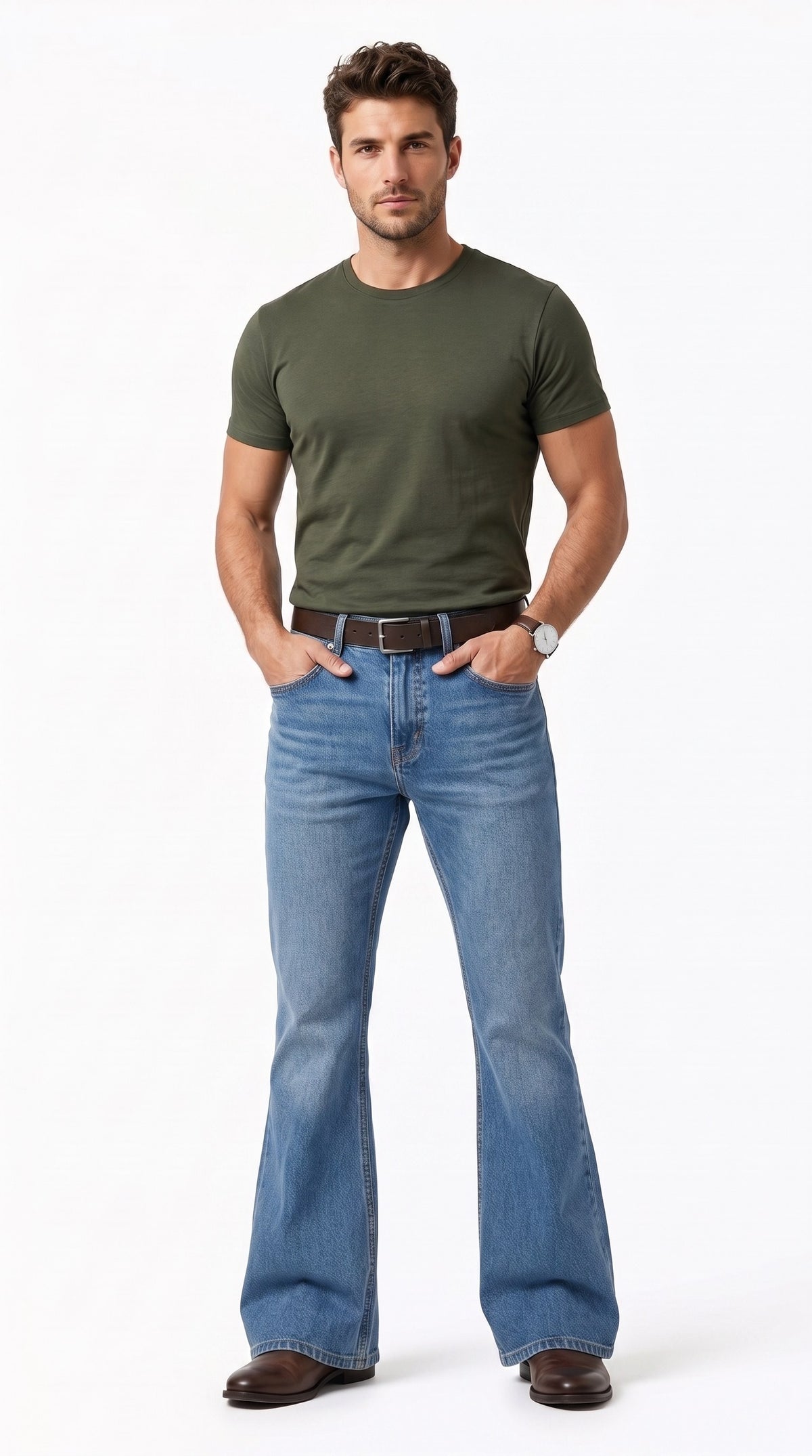 Stone Wash - Flare Fit Jeans
