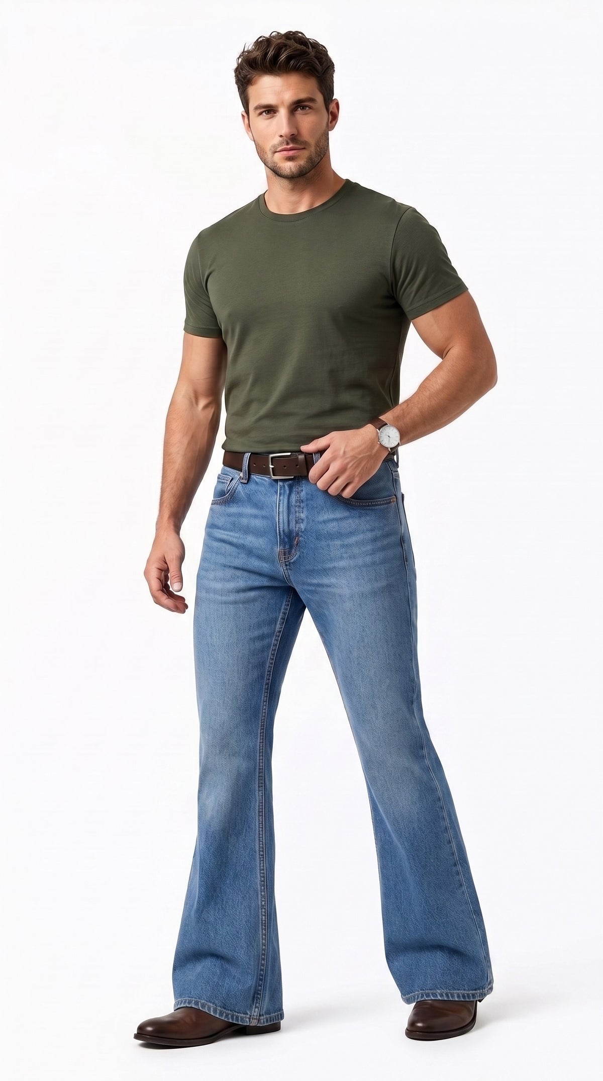 Stone Wash - Flare Fit Jeans