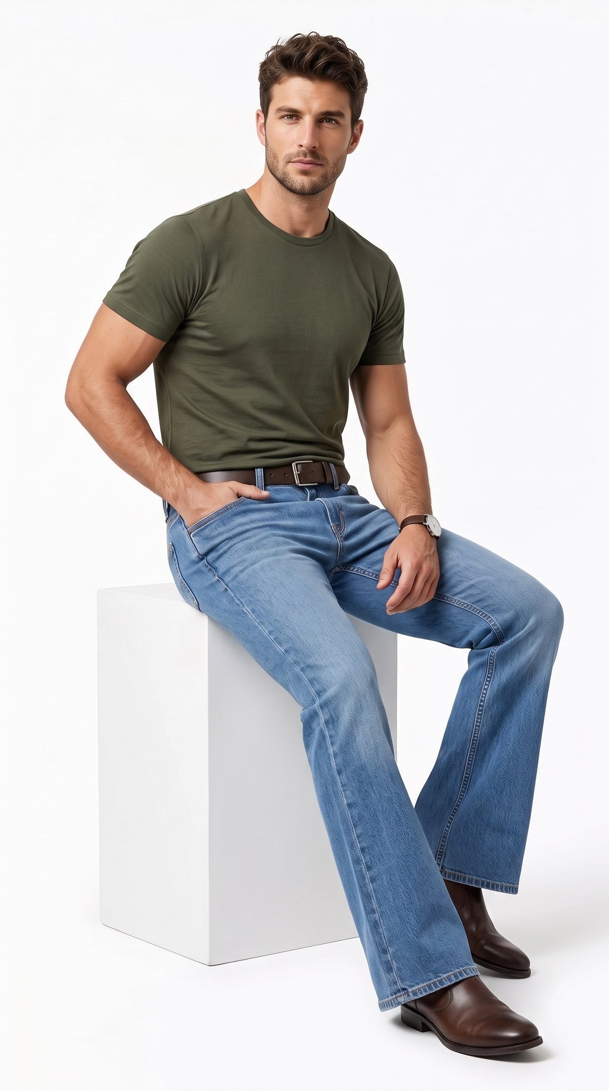 Stone Wash - Flare Fit Jeans