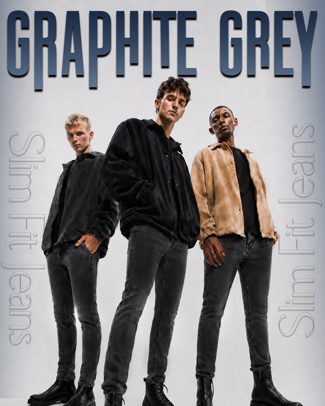 Graphite Grey - Slim Fit Jeans