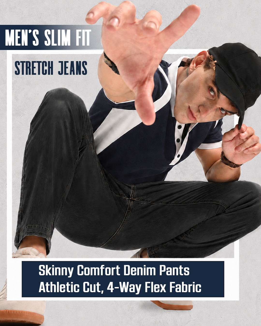 Graphite Grey - Slim Fit Jeans