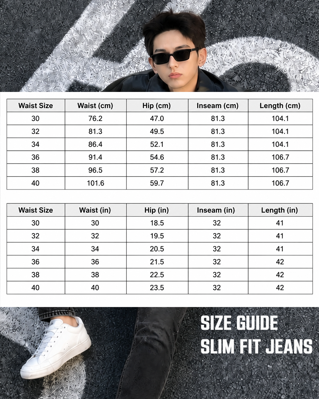 Graphite Grey - Slim Fit Jeans