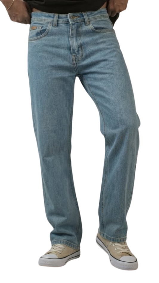 Sky Blue - Straight Fit Jeans